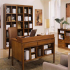 Home Office with ample shelves for storage